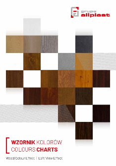 Wzornik kolorów Aliplast Wood Colour Effect i Aliplast Loft View