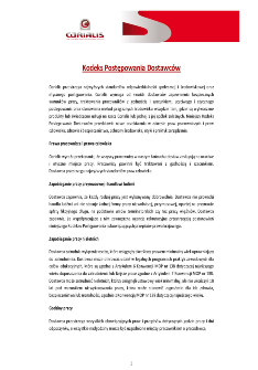  Corialis - Kodeks Postępowania Dostawców