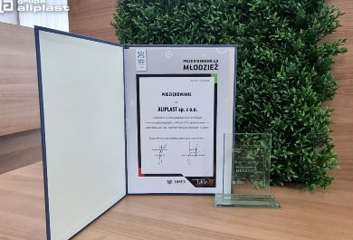 Podziękowanie dla Aliplast  - "Przedsiębiorcza Młodzież 2023"