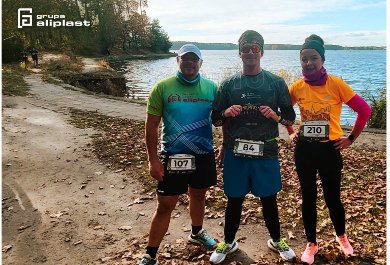 Darek, Sylwek i Justyna z Aliplast Running Team