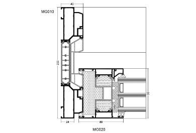 przekrój poziomy dla systemu Inferno (MG010 + MG020)